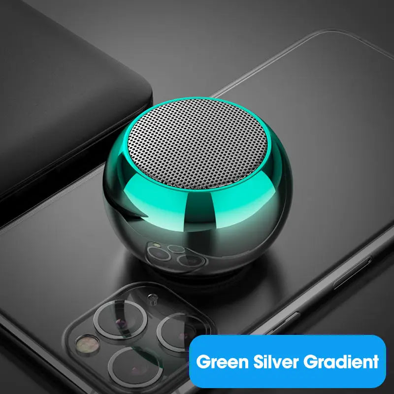 LoomTech Steel Mini Bluetooth Speaker – Portable Heavy Bass Wireless Subwoofer for Indoors & Outdoors
