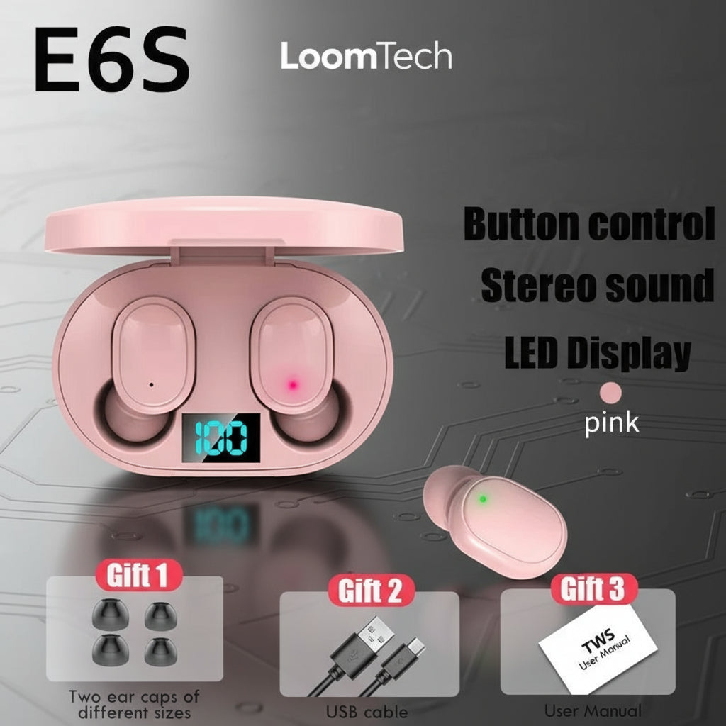 LoomTech E6S – TWS Sports Headset for iOS & Android