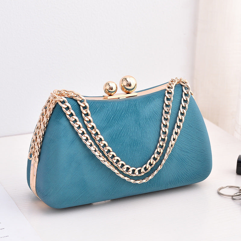 LoomTech™ Chain Shoulder Bag – Luxury Embossed PU Leather Crossbody Handbag for Parties & Evenings