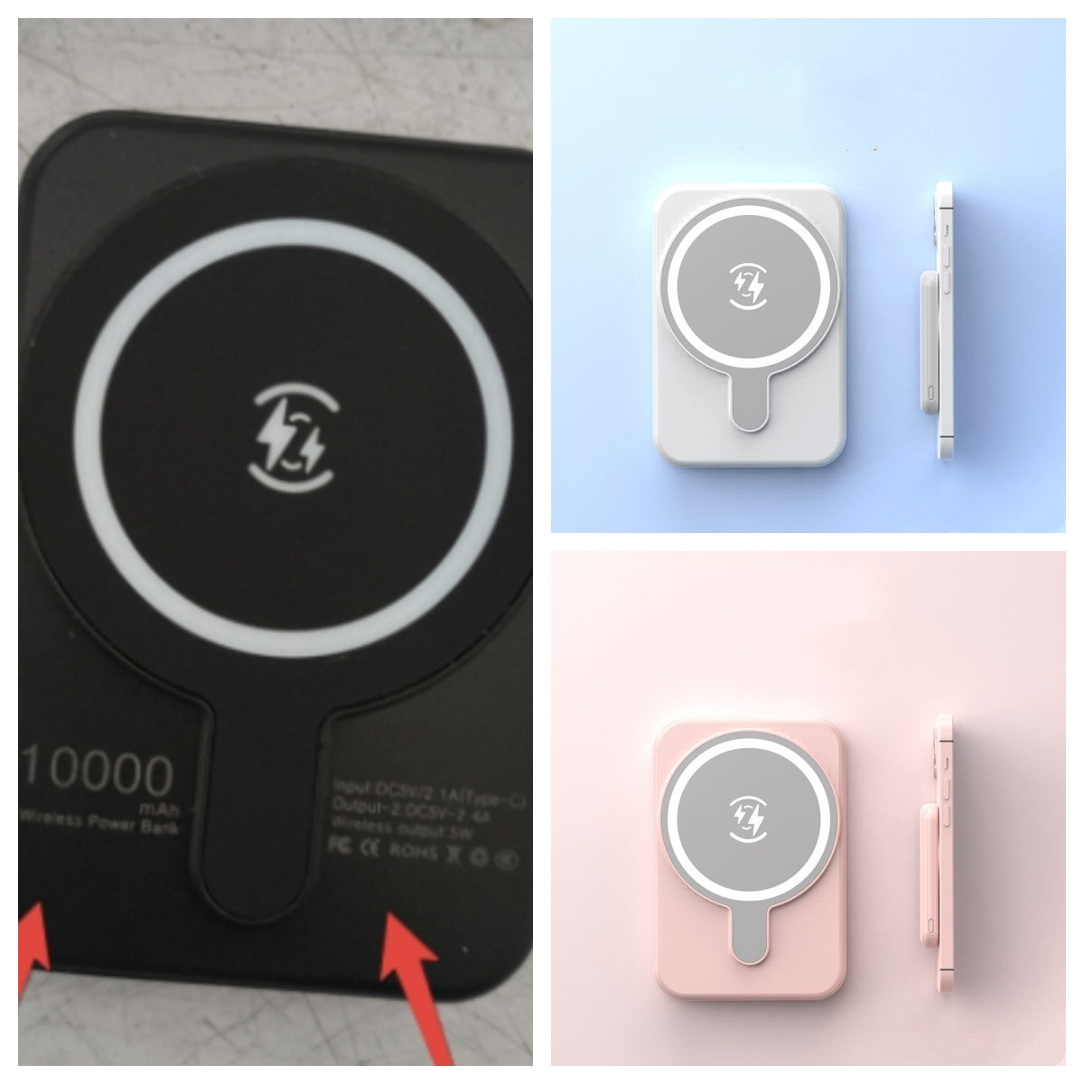 LoomTech™ Mini Magnetic Power Bank 5000mAh – Fast Wireless Charging Portable Battery for iPhone & More