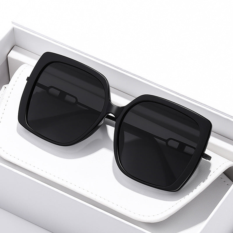 LoomTech™ Large Square Polarized Sunglasses – Fashion Metal Frame UV400 Eyewear for Women