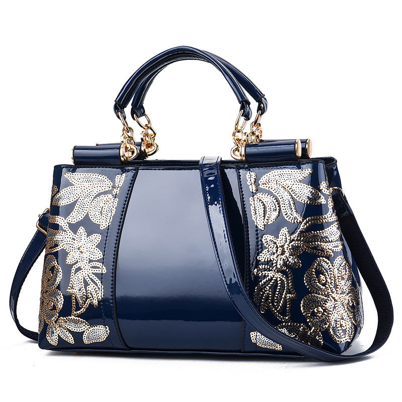 LoomTech™ Sequin Embroidered Handbag – Luxury PU Leather Party & Bridal Shoulder Bag for Women