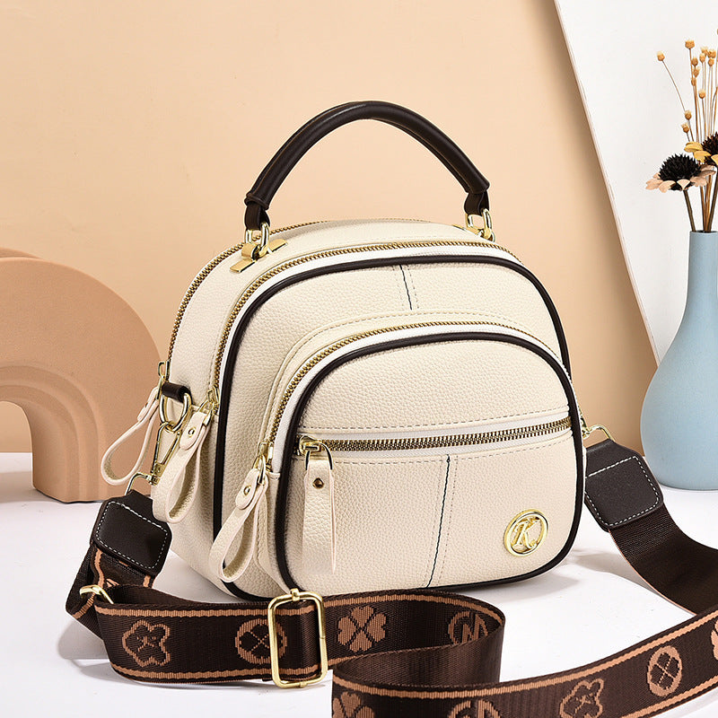 LoomTech™ Versatile Crossbody Bag – Multi-Zipper Small PU Leather Shoulder Handbag for Women