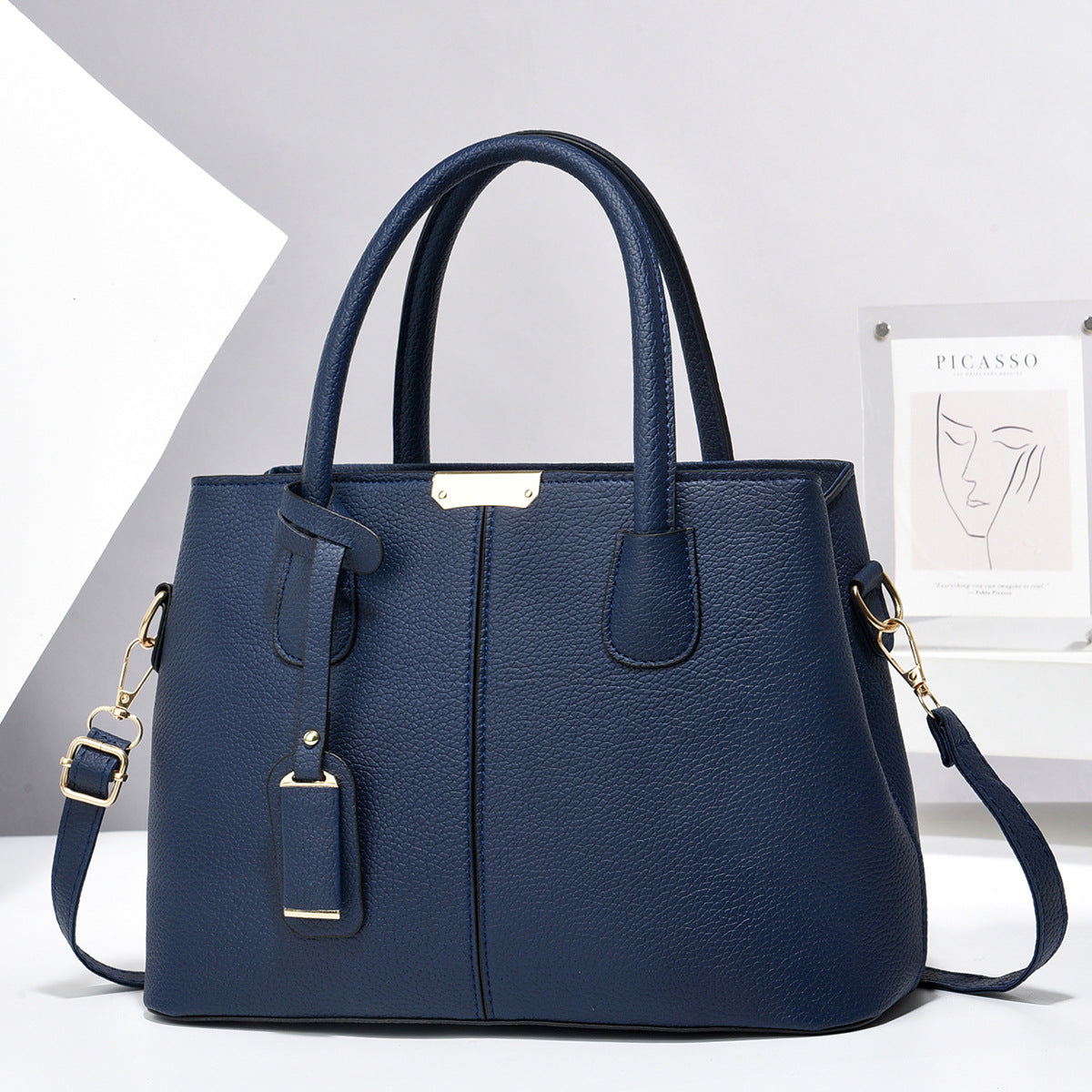 LoomTech™ Women’s PU Leather Tote Bag – Large Capacity Shoulder & Crossbody Handbag
