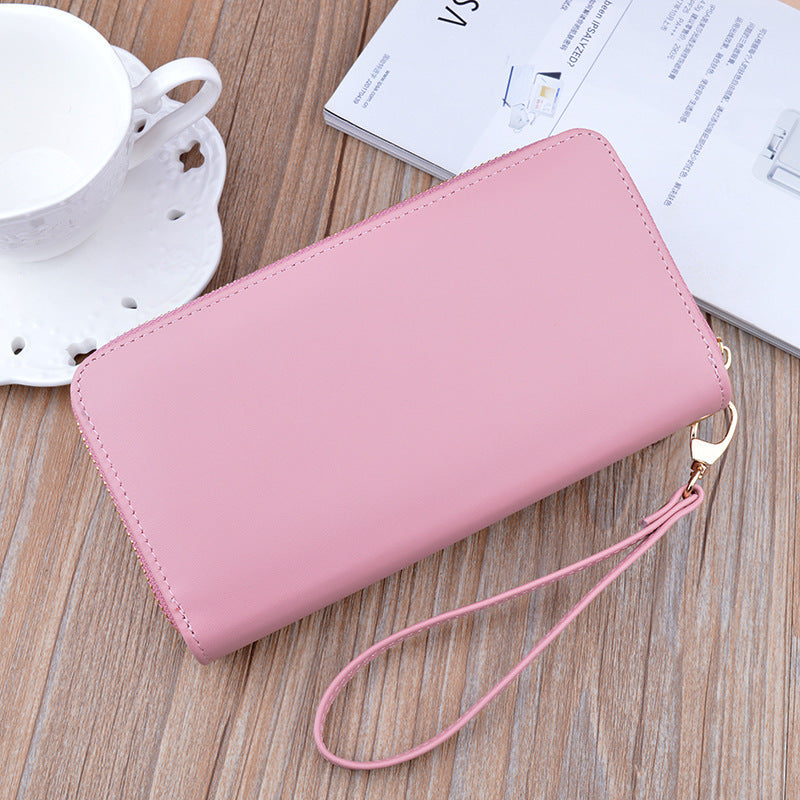 LoomTech™ Women’s Long Double-Zipper PU Leather Purse – Elegant Shoulder & Handbag Wallet