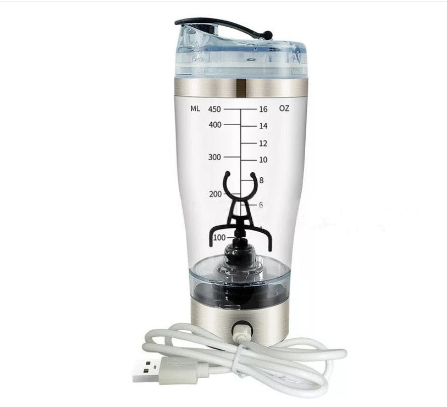 LoomTech™ Electric Protein Shaker Bottle – USB Rechargeable Vortex Mixer for Shakes, Coffee & Fitness Drinks (600ml)
