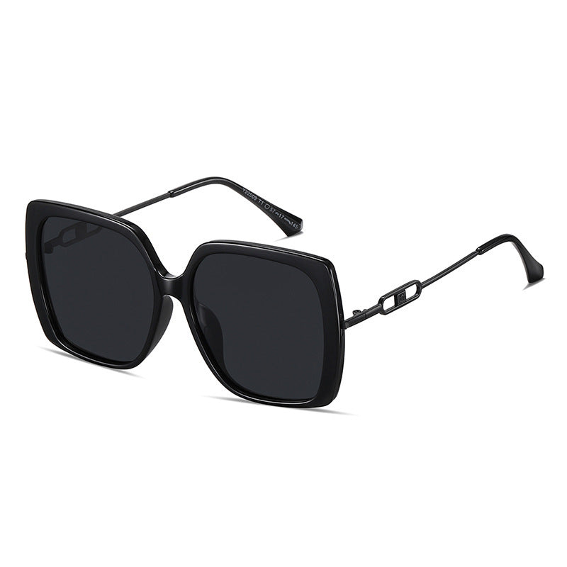 LoomTech™ Large Square Polarized Sunglasses – Fashion Metal Frame UV400 Eyewear for Women