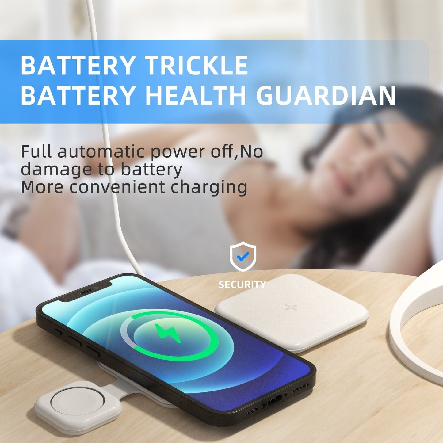 LoomTech™ 3-in-1 Magnetic Foldable Wireless Charging Station – 15W Fast Charger for iPhone, AirPods & Smartwatch (FD-308)
