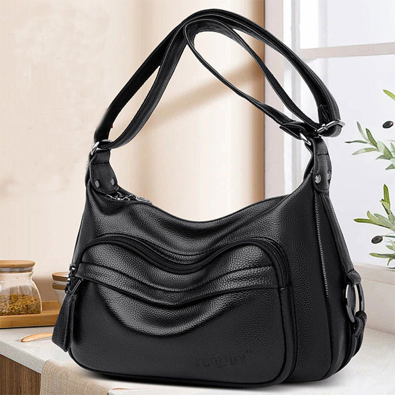 LoomTech™ High-Capacity Shoulder Bag – Large PU Leather Crossbody Handbag for Women