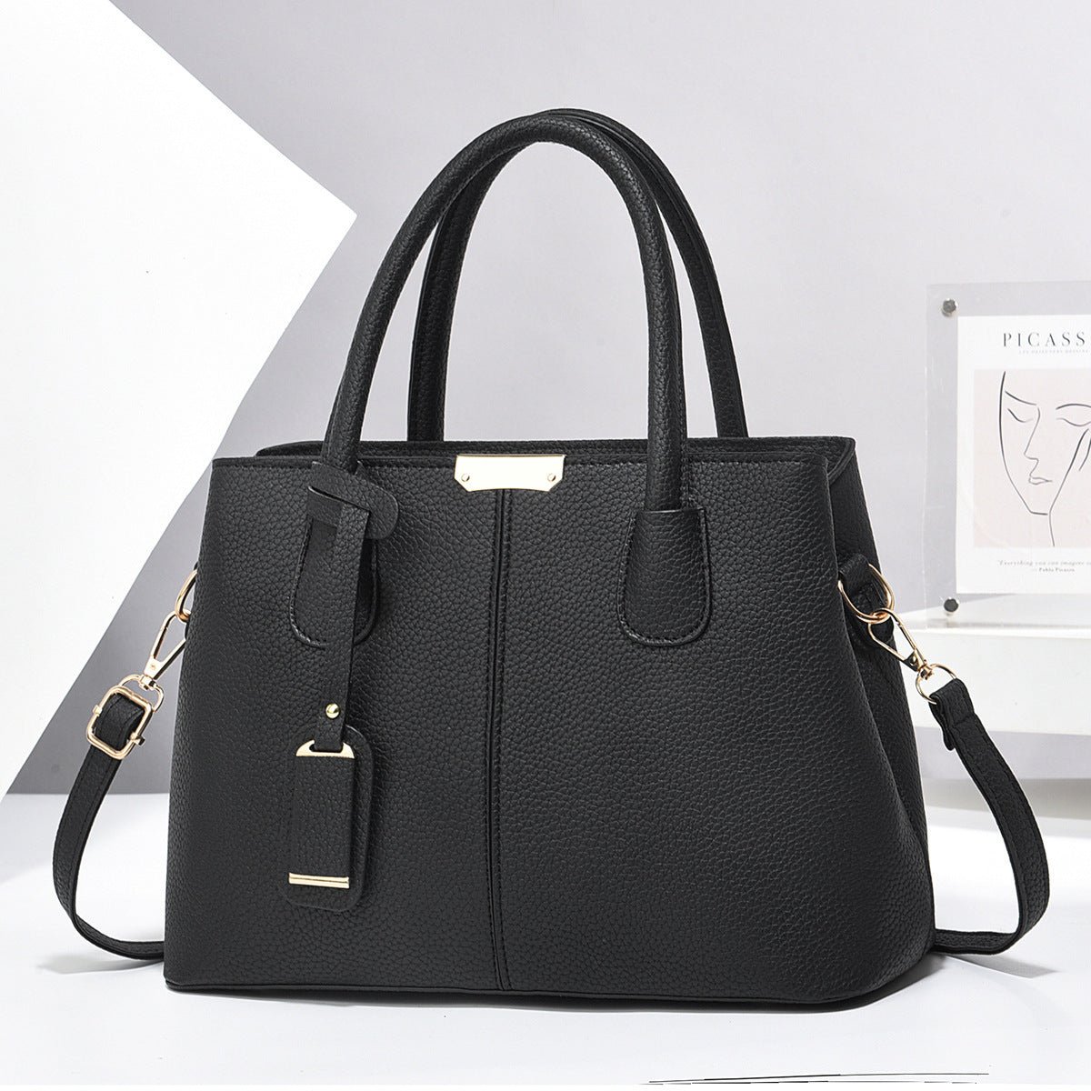 LoomTech™ Women’s PU Leather Tote Bag – Large Capacity Shoulder & Crossbody Handbag