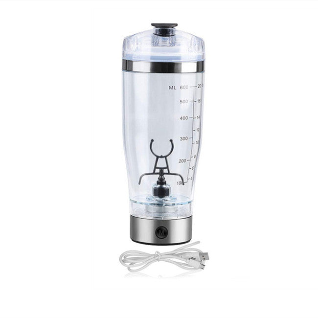 LoomTech™ Electric Protein Shaker Bottle – USB Rechargeable Vortex Mixer for Shakes, Coffee & Fitness Drinks (600ml)