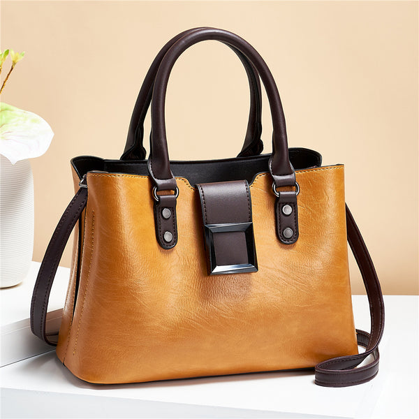 LoomTech™ Big Buckle Shoulder Bag – Large PU Leather Work & Office Crossbody Handbag for Women