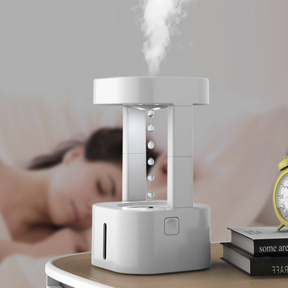 LoomTech™ Anti-Gravity Water Drop Humidifier – 580ml Quiet Mist Diffuser with LED Flow Effect for Home & Office