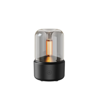 LoomTech™ Candlelight Aroma Diffuser – 120ml USB Humidifier with LED Night Light & Essential Oil Mist Maker