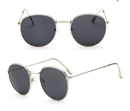 LoomTech™ Women’s Retro Round Sunglasses – Metal Frame UV-Protective Eyewear