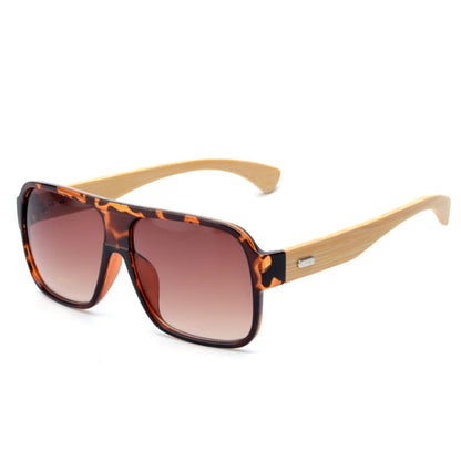 Loom & Soul Wooden Square Sunglasses – UV Protection Retro Eco-Friendly Shades for Men & Women