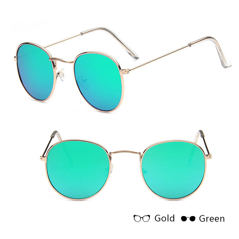 LoomTech™ Women’s Retro Round Sunglasses – Metal Frame UV-Protective Eyewear