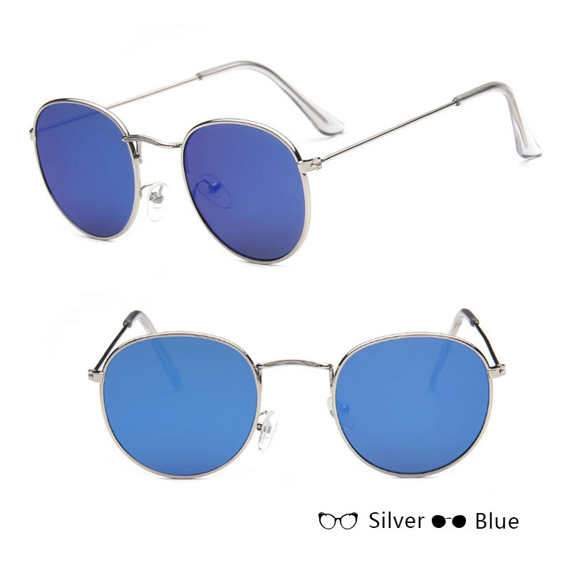 LoomTech™ Women’s Retro Round Sunglasses – Metal Frame UV-Protective Eyewear