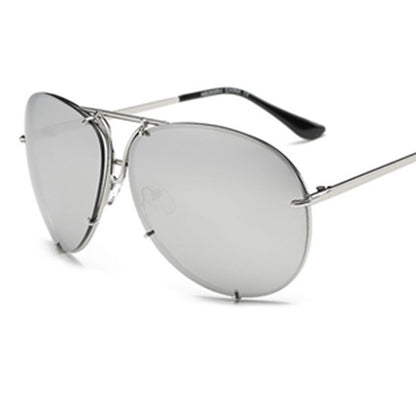 LoomTech™ Color Film Big-Frame Sunglasses – UV400 Fashion Metal Eyewear for Men & Women