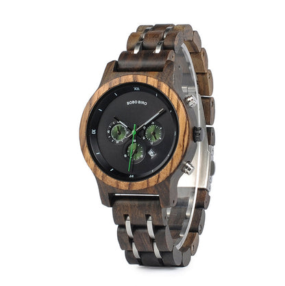 LoomTech TimberTime™ — Men’s Wooden Watch for Business & Casual Style | Handcrafted Eco-Luxury Timepiece