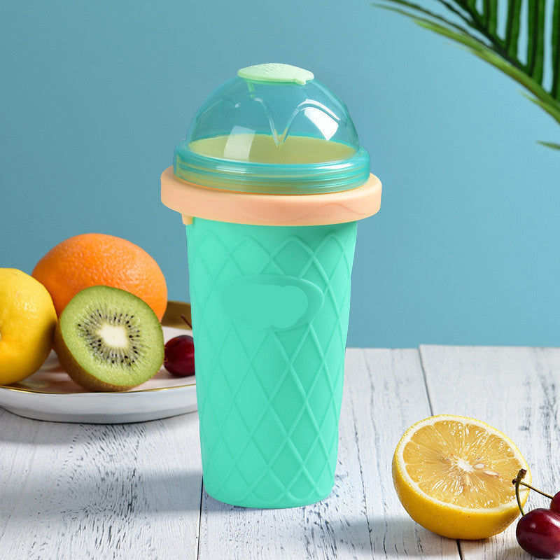 LoomTech Slushy Smoothie Cup – Quick-Freeze Ice Maker BPA-Free Silicone Cup