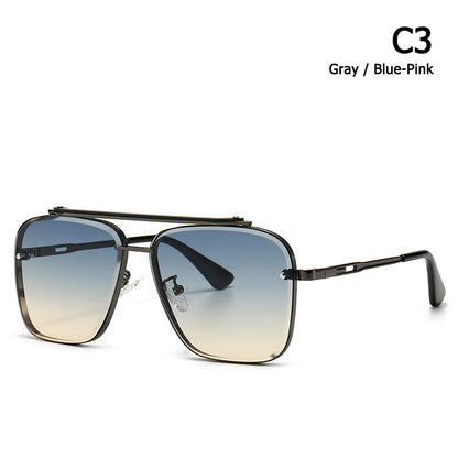 LoomTech™ Modern Retro Square Sunglasses – UV400 Street Style Oversized Eyewear for Men & Women