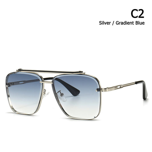 LoomTech™ Modern Retro Square Sunglasses – UV400 Street Style Oversized Eyewear for Men & Women