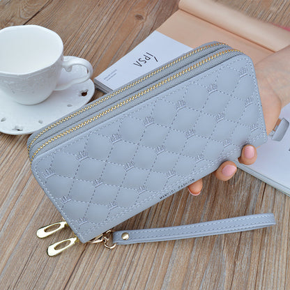 LoomTech™ Women’s Long Double-Zipper PU Leather Purse – Elegant Shoulder & Handbag Wallet