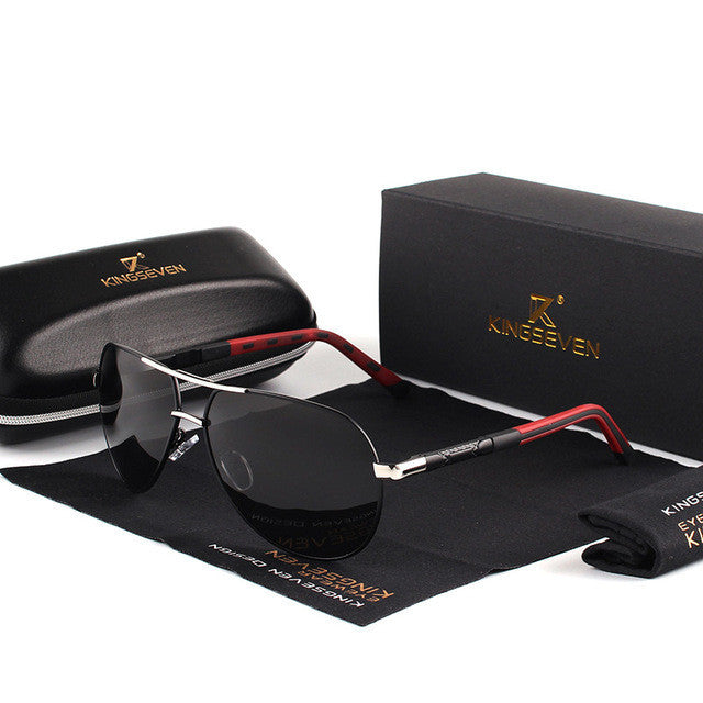 LoomTech™ Polarized Aluminum Alloy Sunglasses – Unisex UV400 Silicone Frame Shades for Men & Women