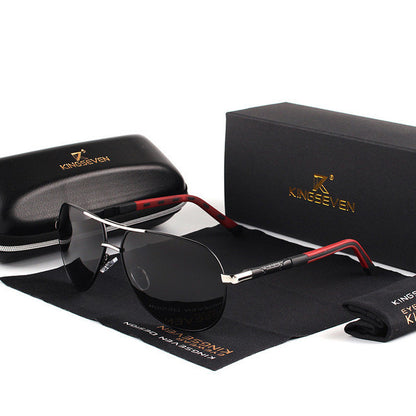LoomTech™ Polarized Aluminum Alloy Sunglasses – Unisex UV400 Silicone Frame Shades for Men & Women