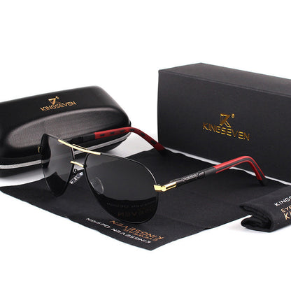 LoomTech™ Polarized Aluminum Alloy Sunglasses – Unisex UV400 Silicone Frame Shades for Men & Women
