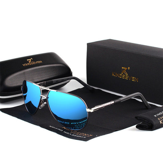 LoomTech™ Polarized Aluminum Alloy Sunglasses – Unisex UV400 Silicone Frame Shades for Men & Women