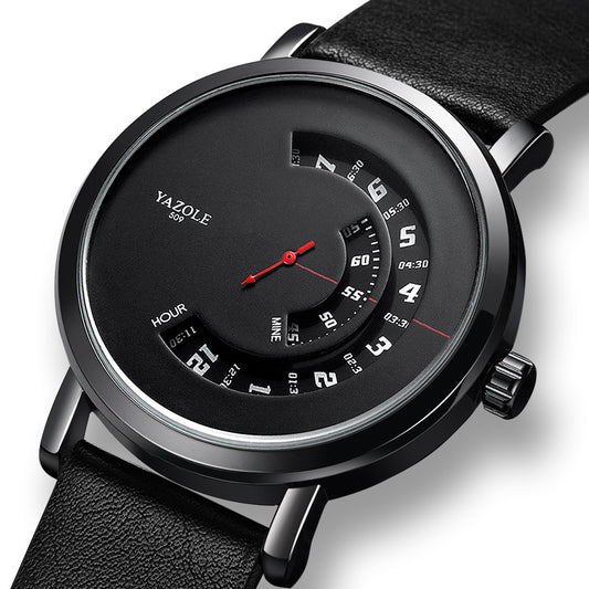 LoomTech AxisTime™ — Men’s Turntable Waterproof Quartz Watch with Metal Case & Mineral Glass Crystal (30M Water Resistant)