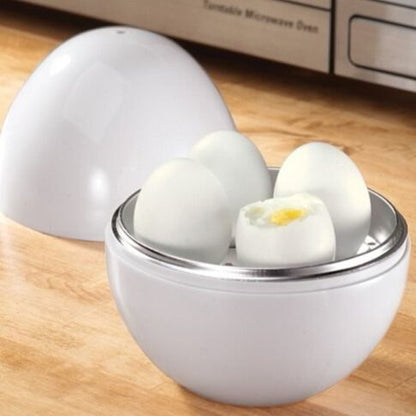 LoomTech Microwave Egg Boiler – 4-Egg Fast Steamer Cooker Kitchen Tool