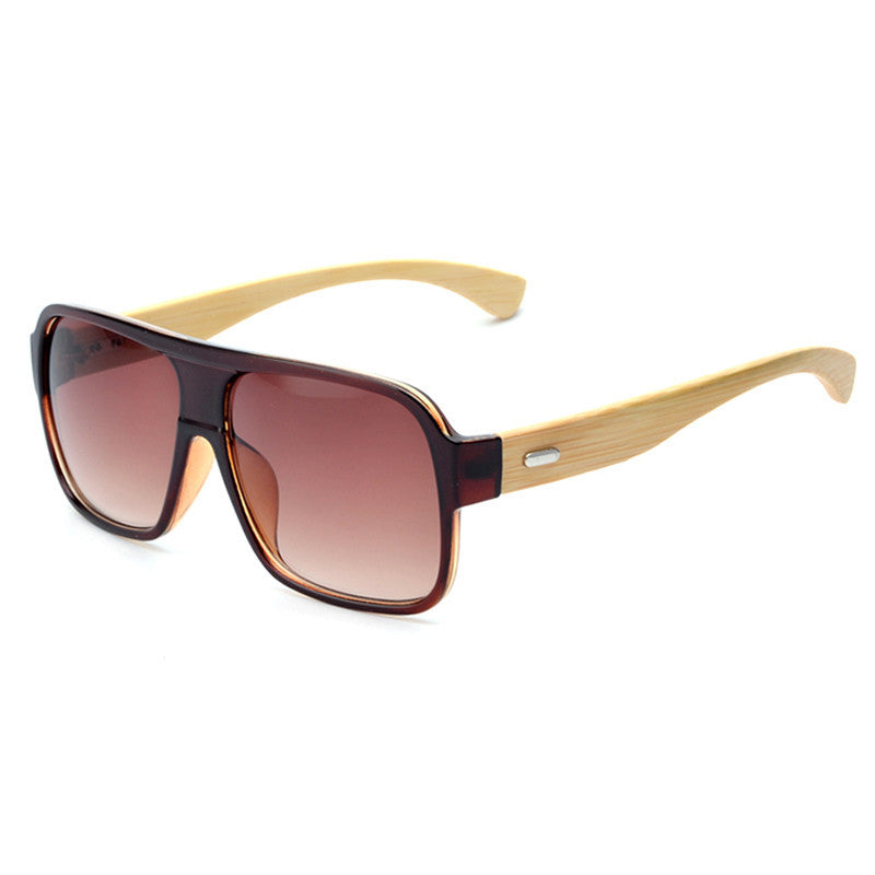 Loom & Soul Wooden Square Sunglasses – UV Protection Retro Eco-Friendly Shades for Men & Women