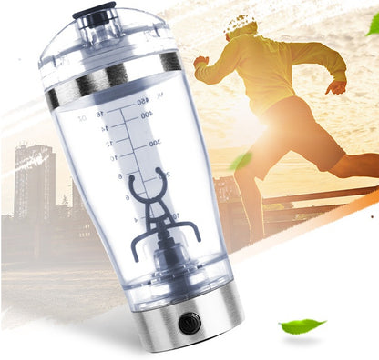 LoomTech™ Electric Protein Shaker Bottle – USB Rechargeable Vortex Mixer for Shakes, Coffee & Fitness Drinks (600ml)