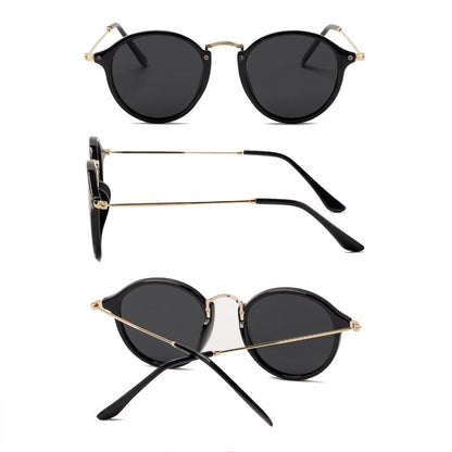 LoomTech™ Round Metal Sunglasses – Unisex UV400 HD Lens Eyewear for Men & Women