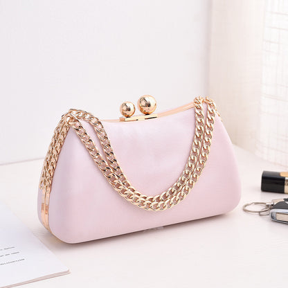 LoomTech™ Chain Shoulder Bag – Luxury Embossed PU Leather Crossbody Handbag for Parties & Evenings