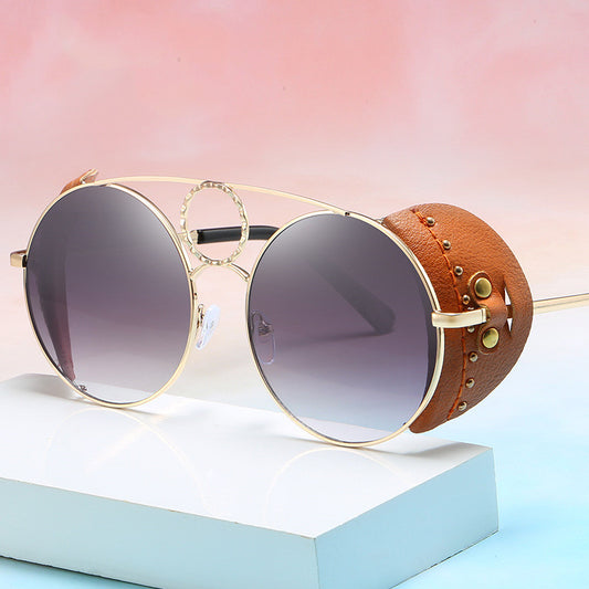 LoomTech™ Round Frame UV400 Sunglasses – Trendy European Metal Eyewear for Women