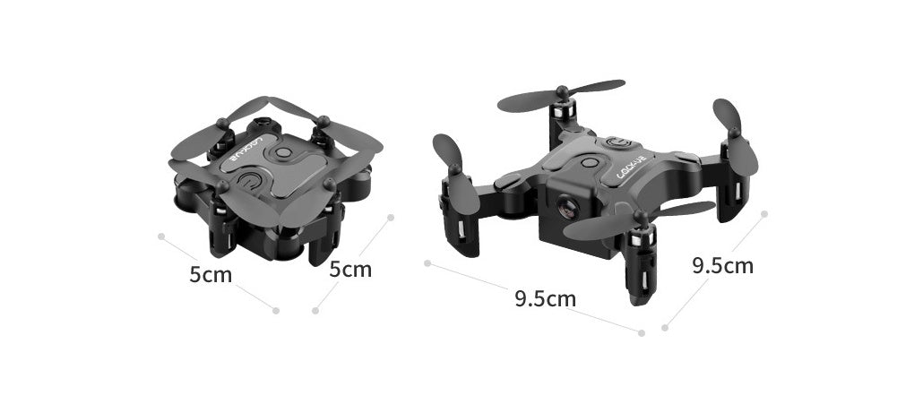 LoomTech Mini Folding Drone – 4-Axis HD Camera Quadcopter with WiFi Control, 360° Roll, and Altitude Hold