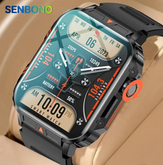 LoomTech L81™ — Outdoor Sports Smartwatch with Big Battery, Call Answering, Fitness Tracking & Waterproof Design
