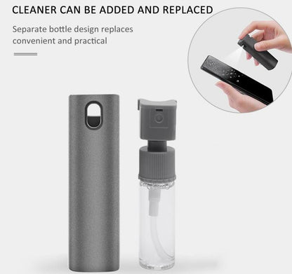 LoomTech™ 2-in-1 Screen Cleaner Kit – Spray & Microfiber Cloth for Phone, Laptop, and TV Screens