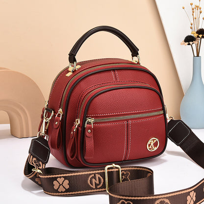 LoomTech™ Versatile Crossbody Bag – Multi-Zipper Small PU Leather Shoulder Handbag for Women