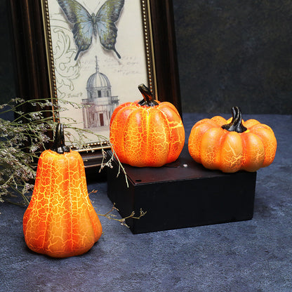 LoomTech™ Halloween Pumpkin LED Lantern – Realistic Resin Candle Lamp for Party & Home Decoration
