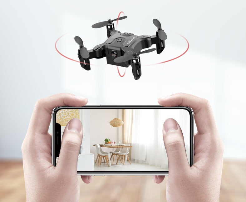 LoomTech Mini Folding Drone – 4-Axis HD Camera Quadcopter with WiFi Control, 360° Roll, and Altitude Hold