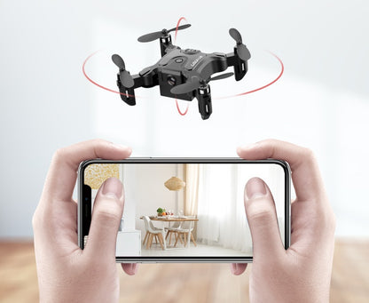 LoomTech Mini Folding Drone – 4-Axis HD Camera Quadcopter with WiFi Control, 360° Roll, and Altitude Hold