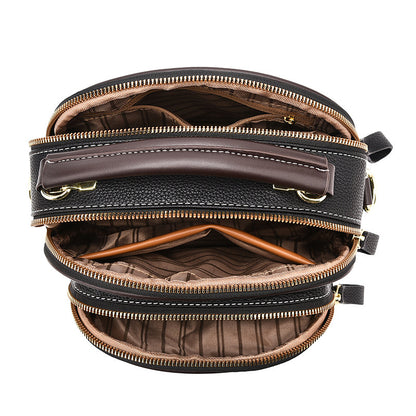 LoomTech™ Versatile Crossbody Bag – Multi-Zipper Small PU Leather Shoulder Handbag for Women