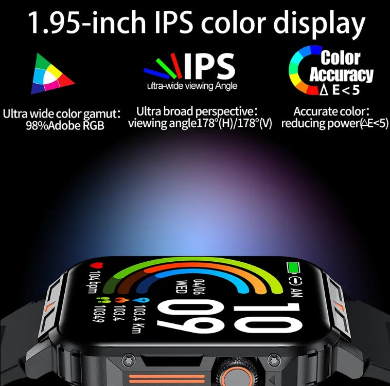 LoomTech L81™ — Outdoor Sports Smartwatch with Big Battery, Call Answering, Fitness Tracking & Waterproof Design