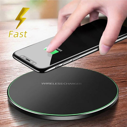 LoomTech™ Fast Wireless Charging Pad – High-Speed Charger for iPhone & Samsung Devices