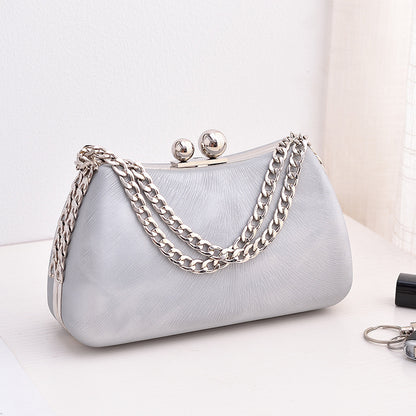 LoomTech™ Chain Shoulder Bag – Luxury Embossed PU Leather Crossbody Handbag for Parties & Evenings